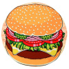 Tutumi Tutumi, plážová osuška 150cm, vzor hamburger, REC-02002