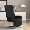zahrada-XL Relaxačné kreslo s podnožkou čierne zamat 3097501