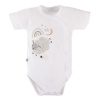 Eevi Body rozopínacie s krátkym rukávom MELLOW biele - 50