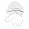 Pletená čiapočka na zaväzovanie bonetka Girl, Hand Made Baby Nellys, biela, 56/62 (0-3m)