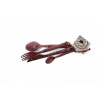 Vega 30250253 Kupilka CUTLERY Fork, knife, spoon, teaspoon Red - červený kempingový príbor