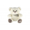 Teddies Medveď/Macko sediaci so šatkou plyšový 35cm biely v sáčku 0+
