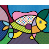 Maľovanie podľa čísel Pop-art ryba, 80x100 cm, bez rámu a bez vypnutia plátna (6051622)