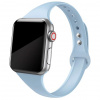 eses Slim silikónový remienok pre Apple Watch 42 mm/44 mm/45 mm/46 mm/49 mm Farba: pastelovo modrá