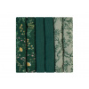 KikkaBoo Plienky mušelínové 30x30 cm 6ks Secret Garden Green