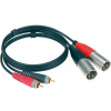 Klotz AT-CM0200 (Audio prepojovací kábel, 2x RCA male – 2 x XLR male, 2,0 m)