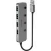LINDY 4 Port USB 3.0 Hub mit Ein-/Ausschaltern 4 porty USB 3.0-hub možné spínať jednotlivo sivá; 43309