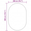 vidaXL Chlpatý koberec s vysokým vlasom NAVARRA tmavosivá 300x200 cm - Sivá - 253032-268670