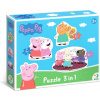 DODO Puzzle Prasiatko Peppa: Kamaráti 3v1 (2,3,4 dielikov)