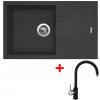 Granitový drez Sinks LINEA 780 N Granblack + batéria VITALIA GR