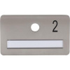 SOLIDO dveřní jmenovka bez kukátka, otvor o 14, nerez satinovaný, gravír. č. 2