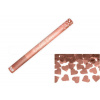 Konfety 60 cm - METALIC ROSE GOLD / ROSE GOLD Heart - svadobné - PARTYKONF