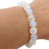Náramok Mesačný kameň + Krištáľ praskaný - 14–15 cm