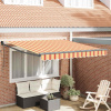 zahrada-XL Markíza Pruhovaný žltá a oranžová 3,5 x 2,5 m Polyester a kov 3330260