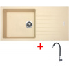 Sinks Perfecto 1000 Sahara + Elasta nehrdzavejúca oceľ/čierny