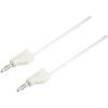 VOLTCRAFT MSB-300 merací kábel [lamelový zástrčka 4 mm - lamelový zástrčka 4 mm] 1.00 m biela 1 ks; MSB-300-1-WS