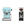 Ascaso Dream ONE, Kid Blue + Eureka Mignon XL, CR black