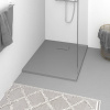 vidaXL Sprchová vanička SMC sivá 90x70 cm 148931