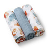Pleny mušelínové Baby Ono Super soft šedomodré 3ks v dárkovém balení (Dětské mušelínové pleny, Baby Ono, Super soft, šedomodré 3 ks v dárkovém balení)