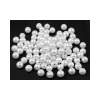 Sklenené voskové perly Ø6 mm - 50 g 01B biela