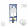 Geberit Duofix Set predstenovej inštalácie, klozetu a dosky Villeroy Boch, tlačidla Sigma01, DirectFlush, SoftClose, CeramicPlus, alpská biela SANI11CK3109