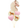 Balónová kytica Roztomilý koník 5ks