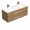 Swiss aqua technologies Koupelnová skříňka s umyvadlem SAT Cube Way 120x53x46 cm dub Hickory CUBE461202DHMOD