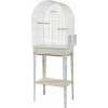 Klietka, voliéra pre papagáje - Zolux Cage s elegantnou terasou biela (Klietka ZOLUX CHIC Patio L so stojanom, biela)