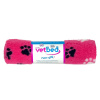 Vetbed protiskluz / Drybed růžová černé a bílé packy DELUXE 75 x 50 cm, vlas 30 mm