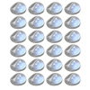 Vonkajšie solárne nástenné LED lampy 24 ks okrúhle strieborné-ForU-277140
