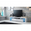 Cama Meble Tv stolík SOLO WHITE, biely mat/biely vysoký lesk/biely mat