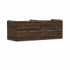 Hansgrohe Xelu Q - Umývadlová skrinka, 50x136x55 cm, 4 zásuvky, tmavý orech/chróm 54089000
