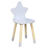 The Home Deco Kids Detská stolička Hviezda sivá