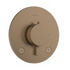 Hansgrohe Ecostat Comfort S - Termostatická batéria pod omietku, na 2 spotrebiče, kefovaný bronz 33715140