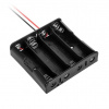 Držiak na batérie 18650 x 4 s vodičom