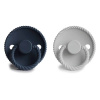 DVOJBALENIE CUMLÍKOV FRIGG ROPE SILVER GRAY/ DARK NAVY, 0-6M, SILIKÓN