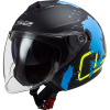 LS2 Helmets LS2 OF573 TWISTER II XOVER MATT BLACK BLUE - XS