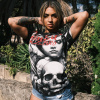 Yakuza dámske tričko Angelic Crew Neck GSB 25121 black Farba: čierna, Veľkosti dámske: XS
