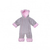 ESITO Zimní kojenecký overal Minky Teddy bílá