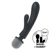 Satisfyer Triple Lover obojstranný vibrátor - šedý