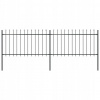 Oplot vidaXL s hrotmi, oceľové, 3,4 x 1 m