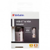 Verbatim USB (3.1) hub 1-port 49145 šedá délka kabelu 10cm adaptér USB C na VGA