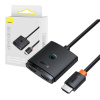 Prepínač HDMI Baseus s 1 m káblom Zoskupenie čierne 6932172631789