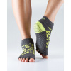 ANKLE nízké ABS bezprstové ponožky ToeSox tm. šedá / limetka M