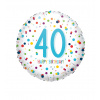 Fóliový balónik 40, dúhové konfety