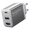 Vention FJAH0-EU USB(C+A)+HDMI GaN sieťová nabíjačka (60W/5W/4K@60Hz) (sivá)