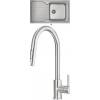 Teka CLASSIC 1B 1D X MC nerezová oceľ + Deante LIMA F72 M nerezová oceľ