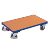 Plošinový vozík z ocele, bez rukoväte, práškovo lakovaný, TPE kolieska, EasySTOP, 1060 x 700 mm