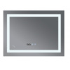 Mixxus Kúpeľňové zrkadlo s osvetlením LED, funkciou proti zahmlievaniu, reguláciou jasu a hodinami, MR02-80×80 W 00-00000481