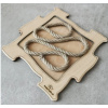 Dřevěné puzzle FunnyTouch - Jutové lano, Transparent